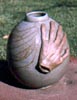  Richard G. Mace - Pottery Sample - Wrist and hand stuck to vase. 